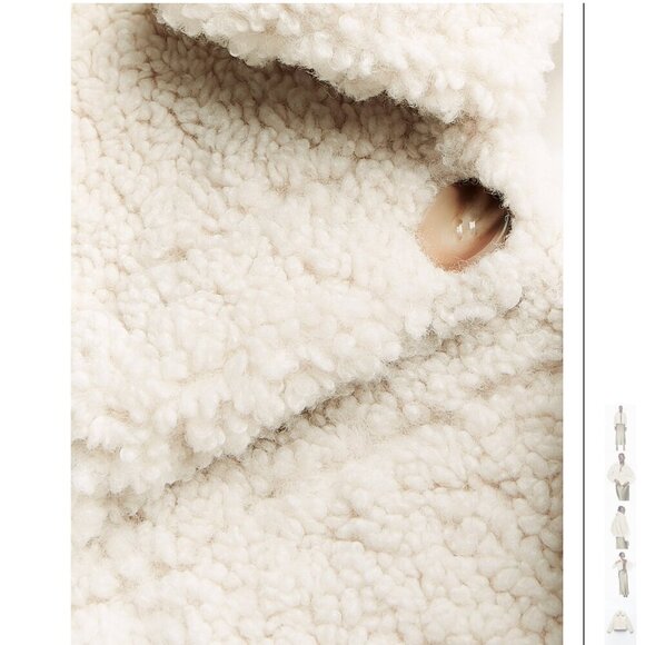 ZARA FAUX SHEARLING JACKET Size L NEW WITH TAG! - Picture 4 of 12
